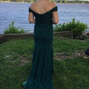 emerald prom girl prom dress